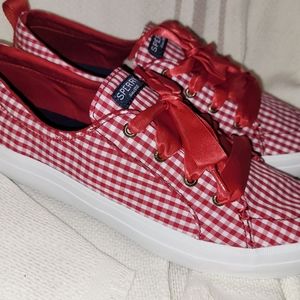 Sperry Women Shoes - Red Gingham 11 M NEW